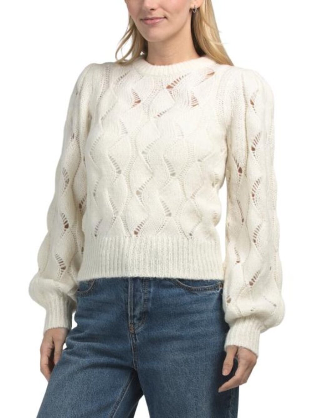 REBECCA TAYLOR Wool And Alpaca Blend Chainette Sweater